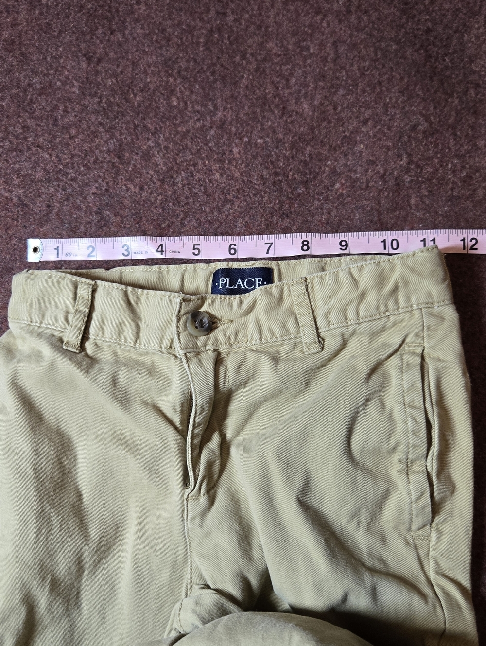 Childrens Place Size 7 Boys Chino Pant Adjustable Waist Tan - Picture 5 of 8